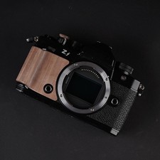 Wood Thumb Grip Hand Grip Holder Shutter Button 3M Adhesive For Nikon ZF Camera