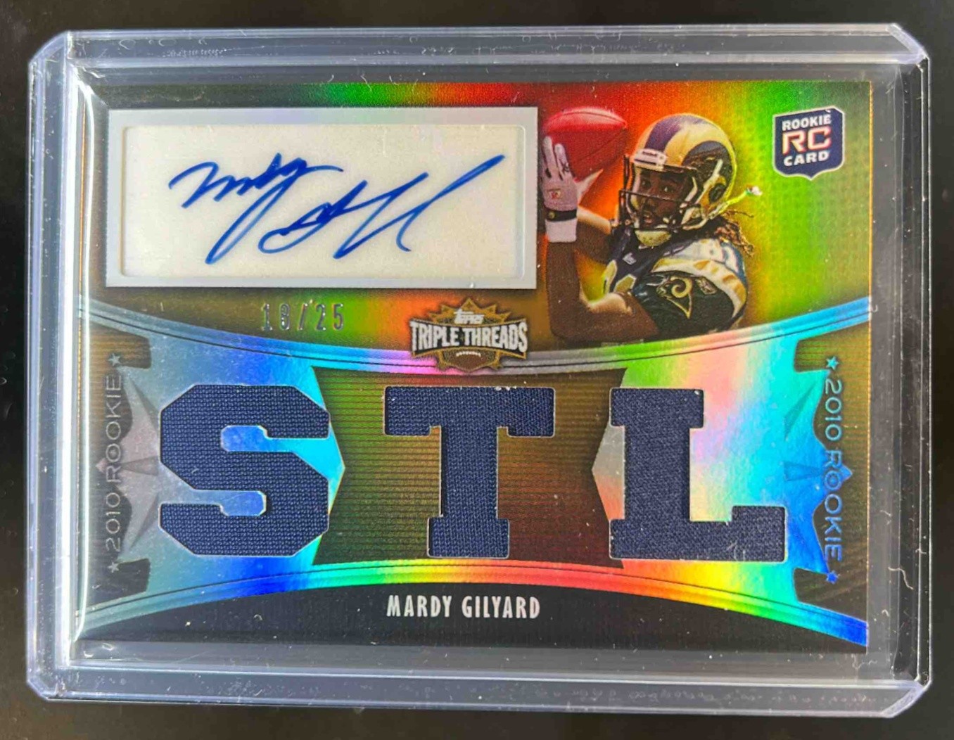 Mardy Gilyard Topps Triple Threads Autograph Relics # Gold