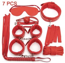 7 Pc Bondage Kit - Red