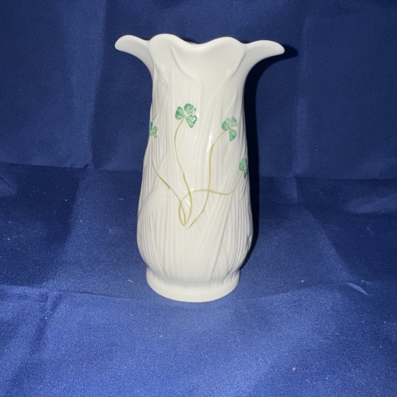 Belleek Shamrock Collection - "Liffey" Bud Vase - 6 1/4”
