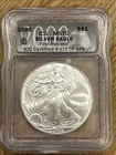 2009 $1 AMERICAN SILVER EAGLE ICG MS70 First Release #371 Of 549