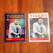 2025 Topps Archives Baseball #77 Ty Cobb Black Foilboard SP +Base Card 77 Tigers