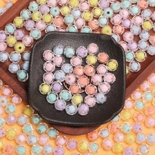 50PCS Transparent Acrylic Loose Beads Round 9 10mm For Jewelry Making DIY