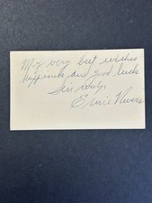 Ernie Nevers Signed 3x5 Index Card 