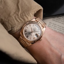 Rolex Oyster Perpetual Day-Date 40 Rose Gold Presidental Sundust Fluted Watch 3