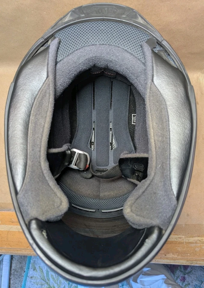 Capacete prata Shoei RF-1100 ponto snell aprovado: 2 viseiras de bloqueio: tamanho XXL 7 7/8-8 - Imagem 3 de 4