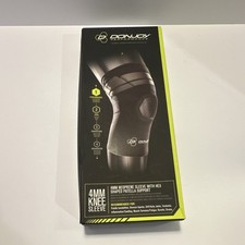 DonJoy Performance 4mm Neoprene Knee Sleeve Hex Patella Support L Black