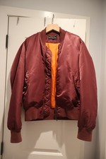 Balenciaga red/burgundy polyamide bomber - me...
