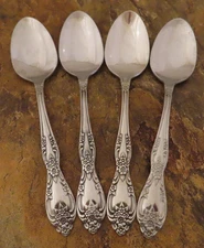 Oneida Galveston Set of 4 Teaspoons Profile Stainless Flatware Lot A
