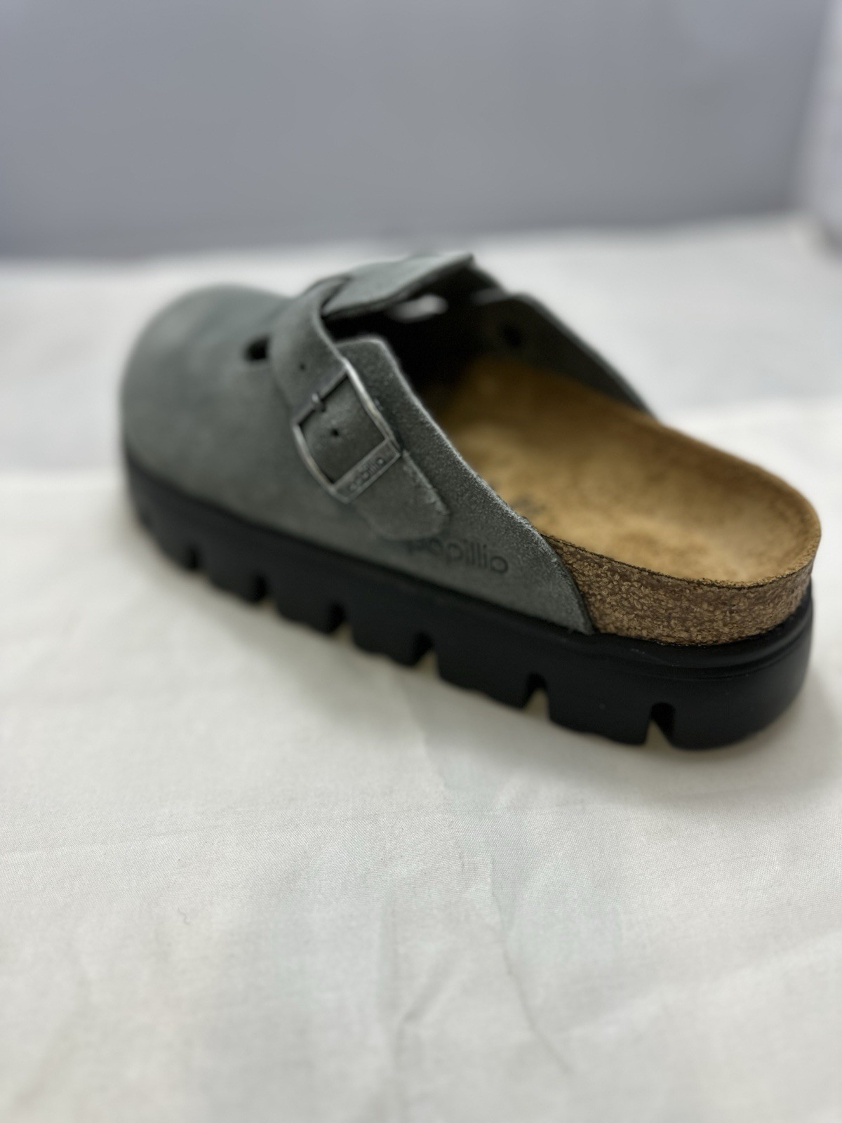 NIB Birkenstock Boston Pap Chunky Basalt Gray / Black 1029142 Women's image 6
