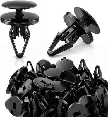 30 pcs Bumper Retainer Clips for GM, Ford, Chrysler, Black Nylon Push Type