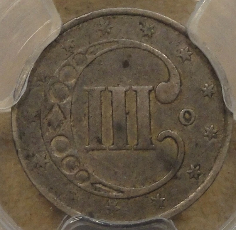 1851-O Three Cent Silver PCGS Certified VF25 as Pictured - Image 2 of 4