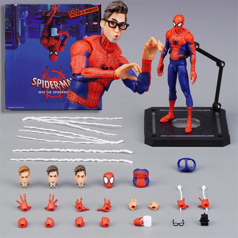 Spider Man Into the Spider Verse Garage Kit Action Figure Toy Peter Parker Model