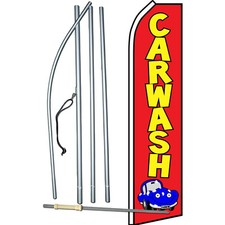 Car Wash Swooper Flag Kit