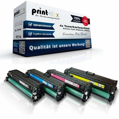 4x Premium Tonerkartuschen für HP Color-LaserJet-Enterprise-MFP-M-570-dn 508X BK