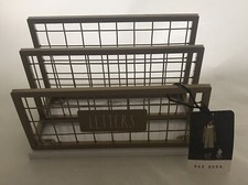 Rae Dunn By Design Large "LETTERS  Metal and Wood Mail Holder Organizer