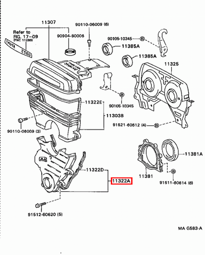 Genuine Supra JZA80 2JZ GTE Lower Timing Belt Cover - Picture 9 of 20