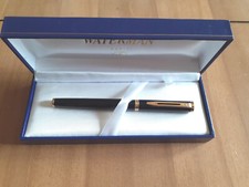PENNA STILOGRAFICA WATERMAN NERO E DORATA PENNINO ORO 18 KT