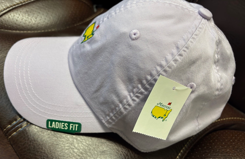 Auténtico sombrero/gorra Augusta con logotipo de bandera de torneo Masters 2025 lavanda para damas -NUEVO - Imagen 2 de 4
