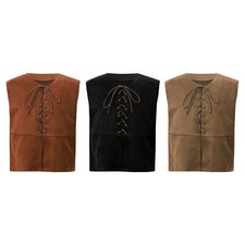 Kids Boys Top Rodeo Blouse Pirate Waistcoat Fancy Tank Tops Dress-Up Vest Punk