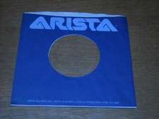 45 RPM COMPANY SLEEVES. ORIGINAL LOT OF ONE "BLUE" TEXT ARISTA.
