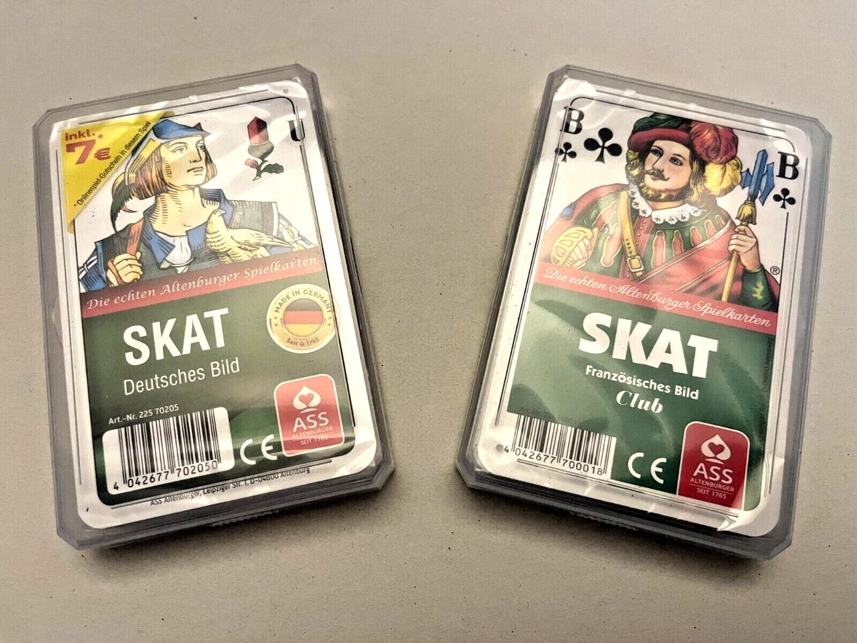 Ass Altenburger Spielkarten Skat - Cartas de skate (imagen alemana, hoja con aciano, 5 unidades Ass Altenburger Spielkarten Skat - Cartas de skate (imagen alemana, hoja con aciano, 5 unidades