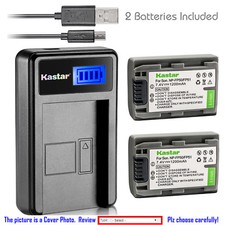 Kastar Battery LCD Charger for Sony NP-FP50 NP-FP51 NPFP50 NPFP51  Sony HDR-HC3