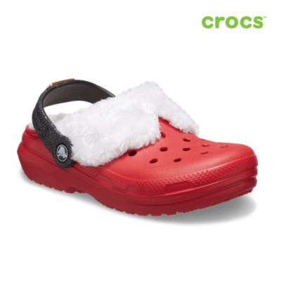NEW CROCS KIDS Classic Lines Santa Clog Christmas 210931 RED Multi