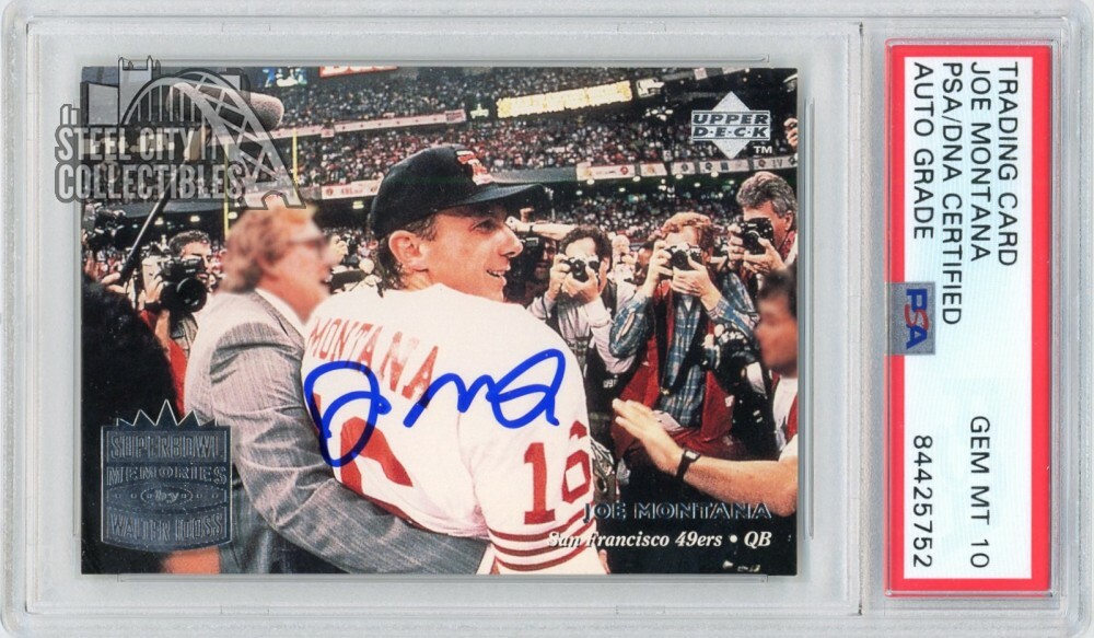 Joe Montana 1997 Upper Deck Autographed Card #208- PSA/DNA Gem MT 10
