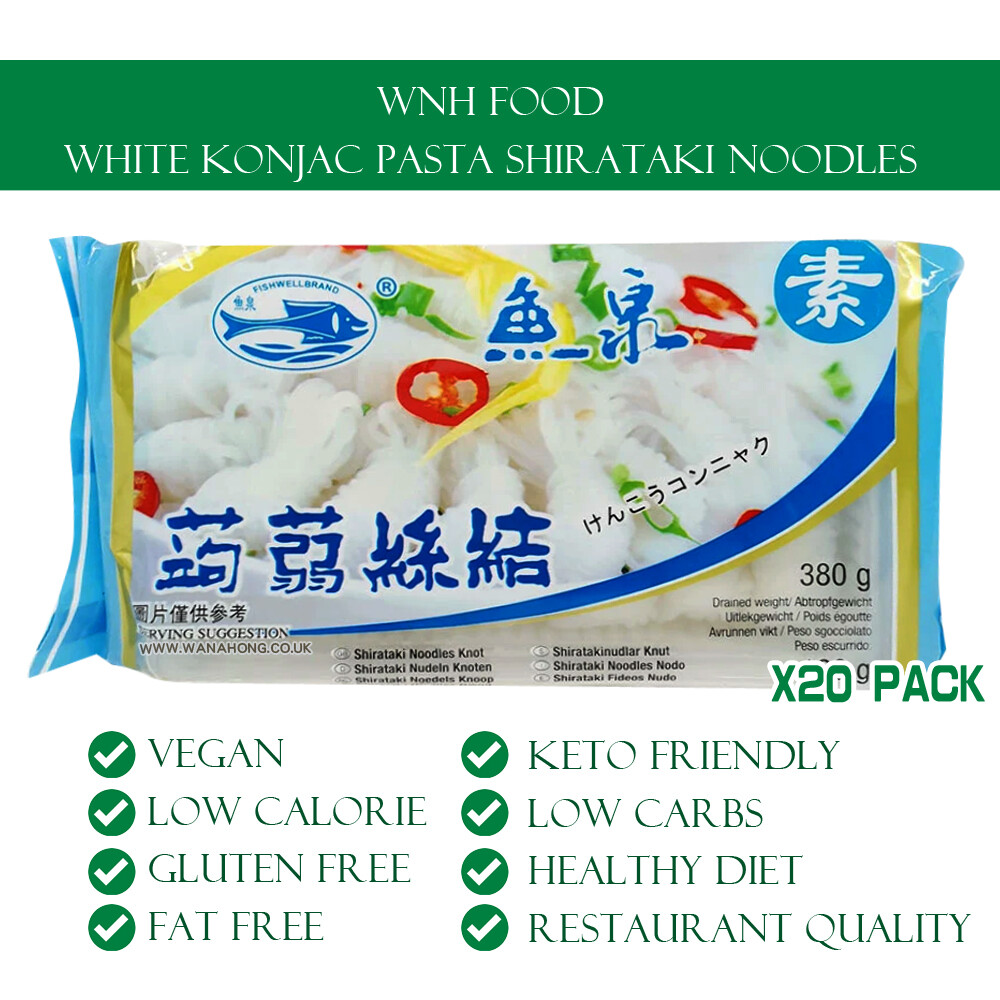 きなこ WNH Food White Konjac Pasta Shirataki Noodles 380G x20 Vegan