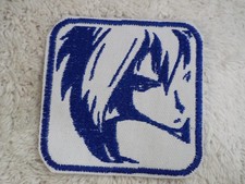 Blue Anime Girl Silhouette 3-3/8" Embroidery Iron-on Patch E15 