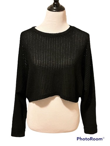 SAVVI Athletic Workout Cropped Sweater 