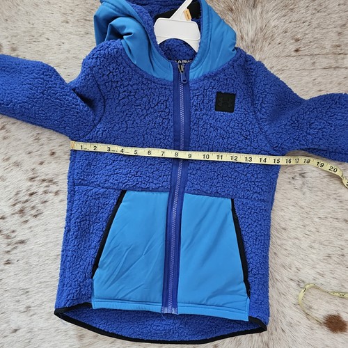 UNDER ARMOUR Boys UA Sherpa Full-Zip Hoodie Jacket Blue Size S (7-8) NEW - Picture 11 of 15