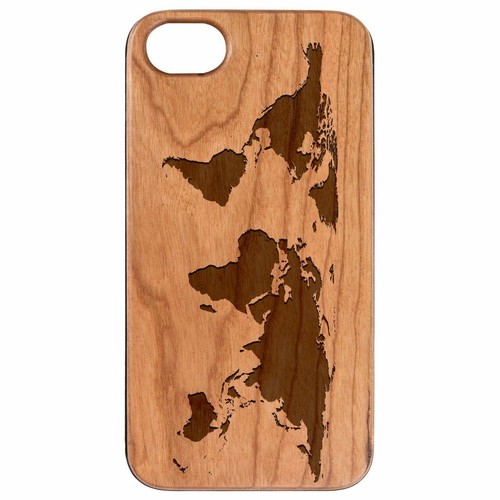 World Map Holz Handyhülle iPhone 15/14/13/12 Pro/Max/Mini/Plus Samsung S22/23 L - Bild 11 von 13