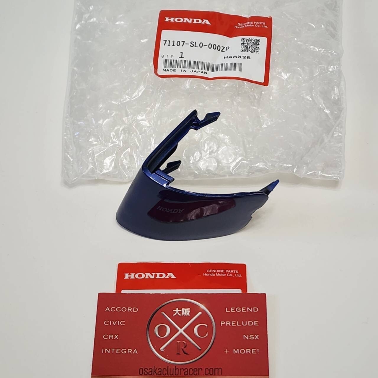 Genuine OEM 91-01 Acura NSX Front Bumper Tow Hook Cover Cap Monte Carlo Blue OE