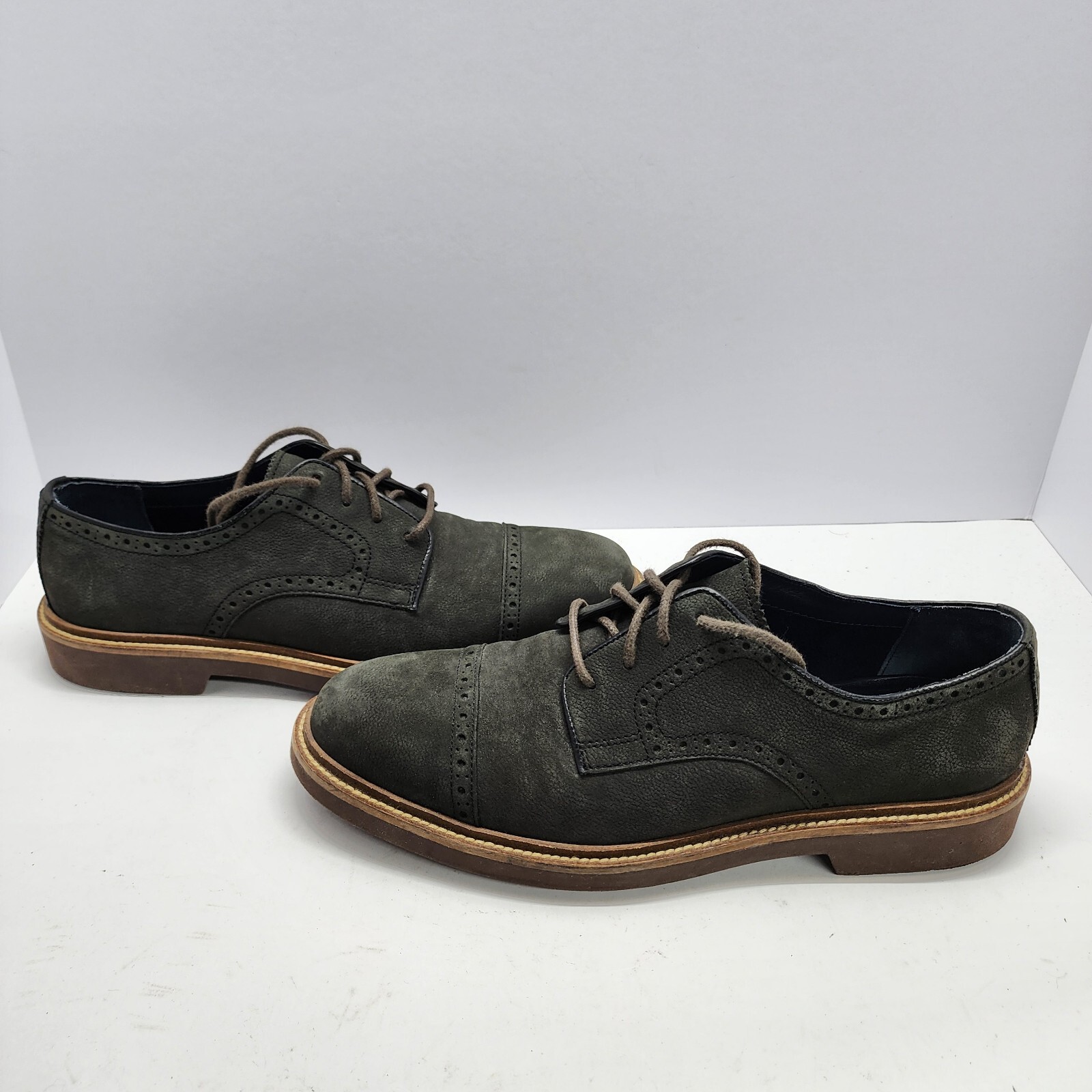 SAOLA Scarpe eleganti Oxford taglia 8 5 Cole Haan Carver Cap Derby da uomo grigio nabuk Brogue