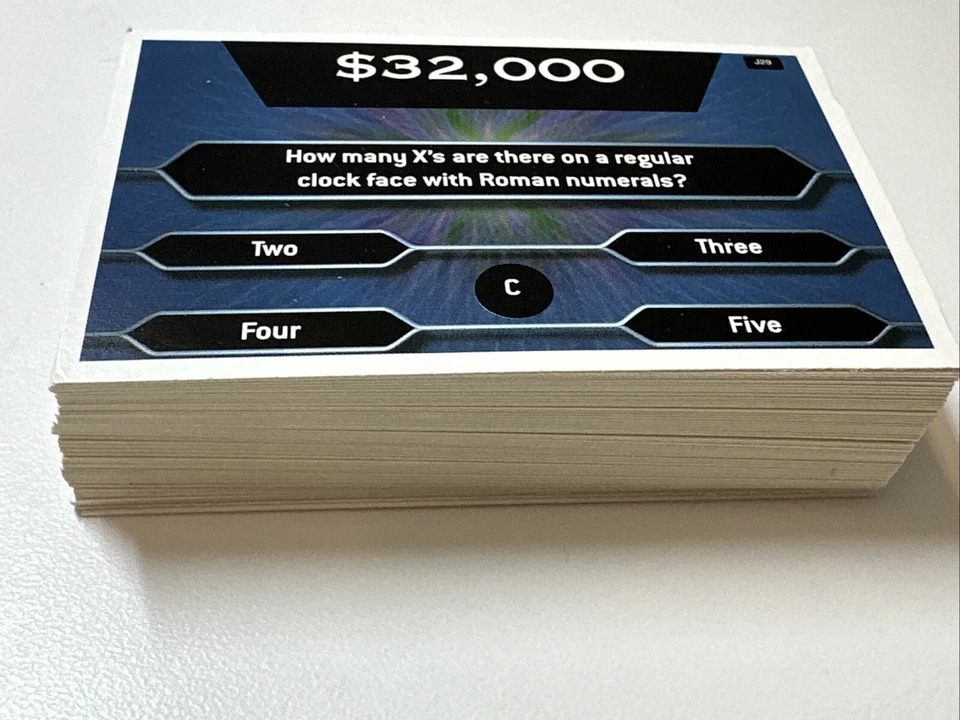 Who Wants To Be A Millionaire Board Game $32,000 Question Cards Only Vintage - Image 2 of 4