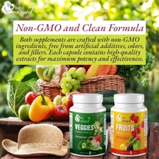 Fruits and Veggies Supplement Fruit and Vegetable 180 Capsules 2250MG Superfood