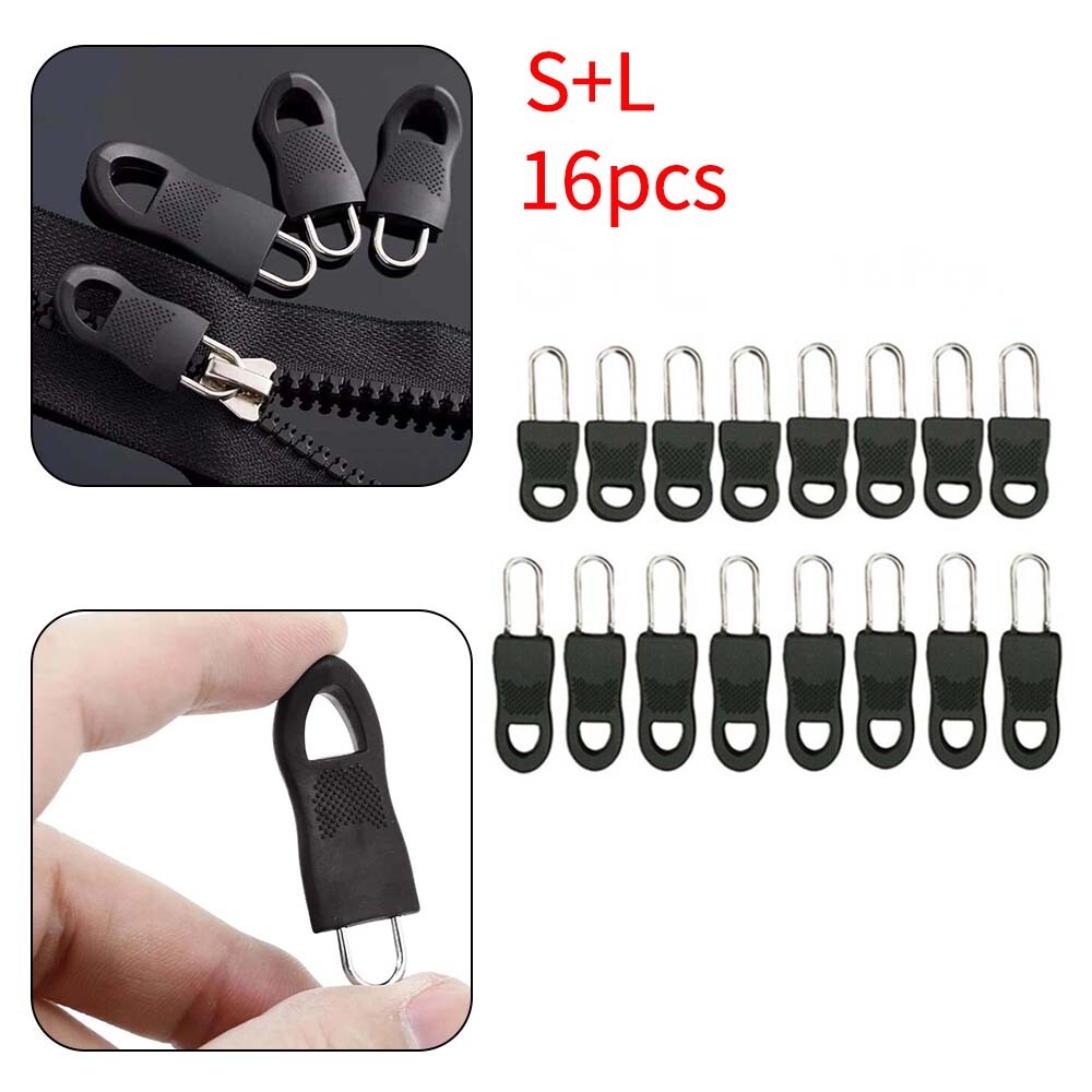 16Pcs Zipper Pull Tab Replacement for Backpack Purses Handbag Jacket Coat Boot