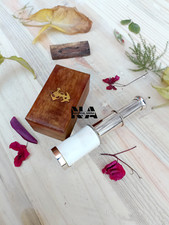 Victorian Brass Telescope w/ Box, Antique Finish, Handheld Monocular Spyglass