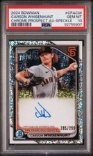 2024 Bowman Chrome 1st Speckle Refractor /299 Carson Whisenhunt Gem Mint PSA 10