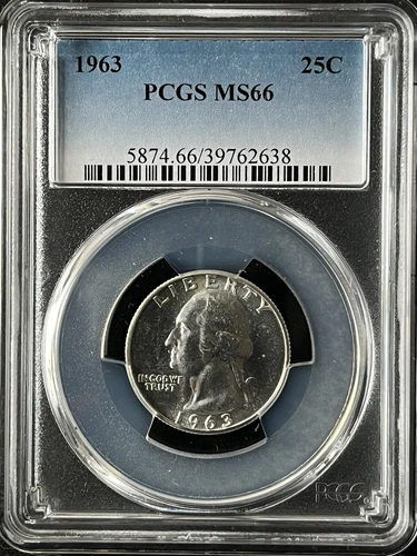 1963  25C Washington Quarter Dollar PCGS MS66   39762638