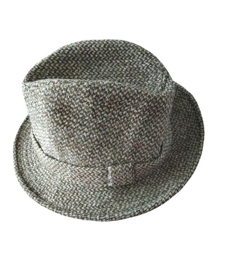 Hat Tweed Fedora 100% Wool Made 