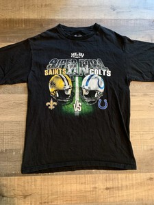 2010 Super Bowl XLIV Indianapolis Colts New Orleans Saints Shirt SIZE MEDIUM | eBay