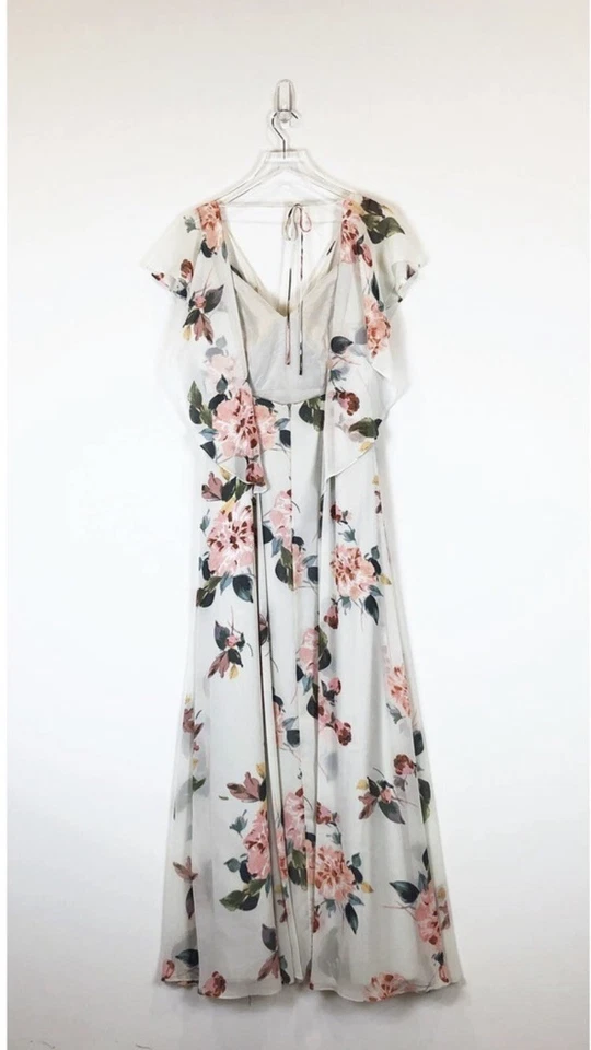 Jenny Yoo Size 8 Floral Dress Open Back Alanna Ohana - Image 3 of 4