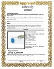 GENUINE 0.98 Cts BLUE OPAL RING 10K WHITE GOLD - Made in USA - FREE APPRAISAL — photo 4