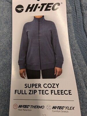 Hi-Tec Super Cozy Full Zip Tech Fleece blue Women's XL