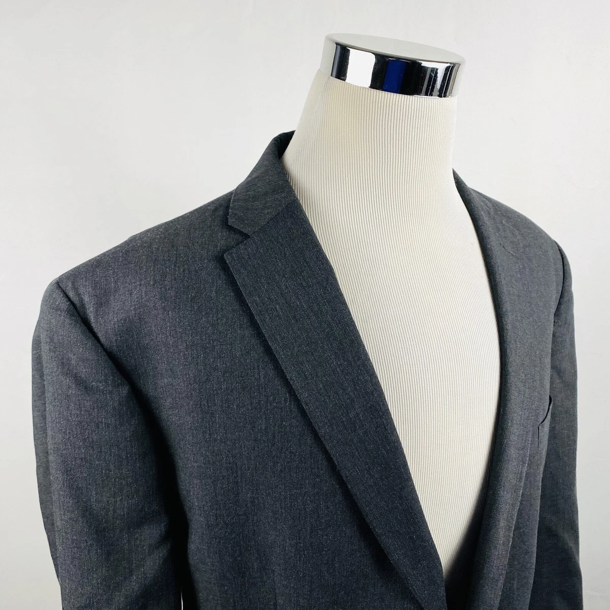 Joseph Jos A Bank Mens 46R Slim Fit Sport Coat Dark Gray 100% Wool Two  Button | eBay