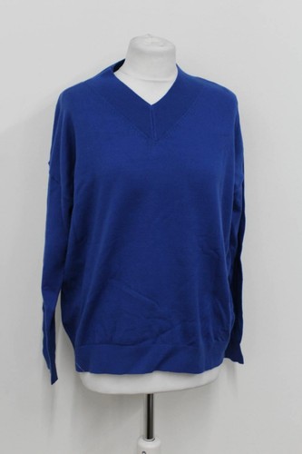 M\u0026S Ladies Navy Blue V Neck Long Sleeve 