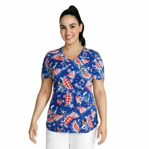 Scrub Star Women s My Melon Scrub Top size XL